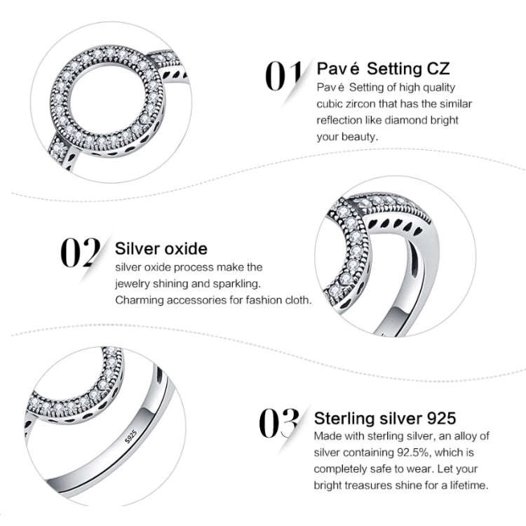 S925 Sterling Silver Womens Inlaid Ring, Size: 7