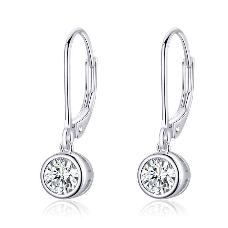 Sterling Silver S925 Earrings Simple Zircon Earrings