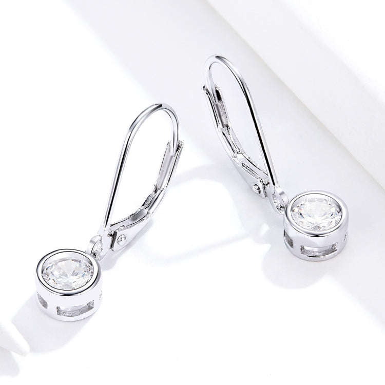 Sterling Silver S925 Earrings Simple Zircon Earrings