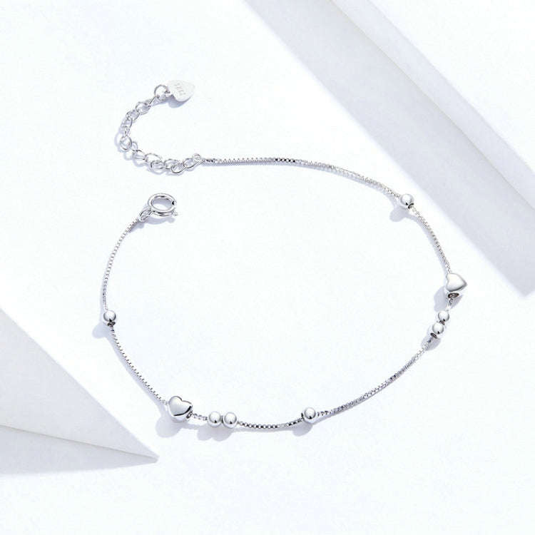 Five-pointed Star Ball Bracelet S925 Sterling Silver Platinum Plated Bracelet