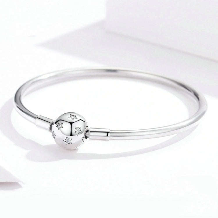 S925 Sterling Silver Star Bracelet DIY Beaded Bracelet, Size:19cm
