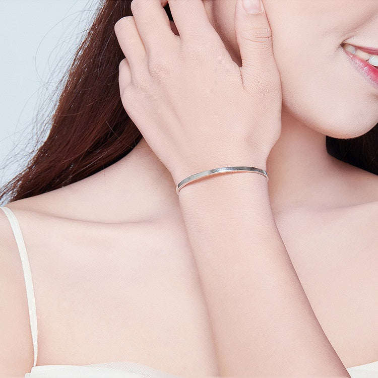 S925 Sterling Silver Bracelet Adjustable Opening Bracelet