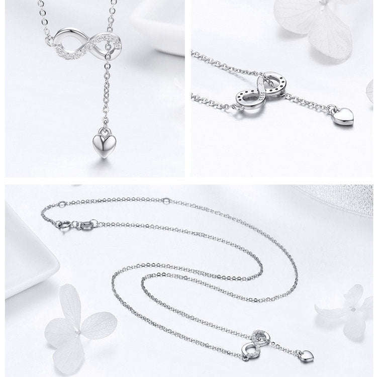 Charm S925 Sterling Silver Lady Necklace