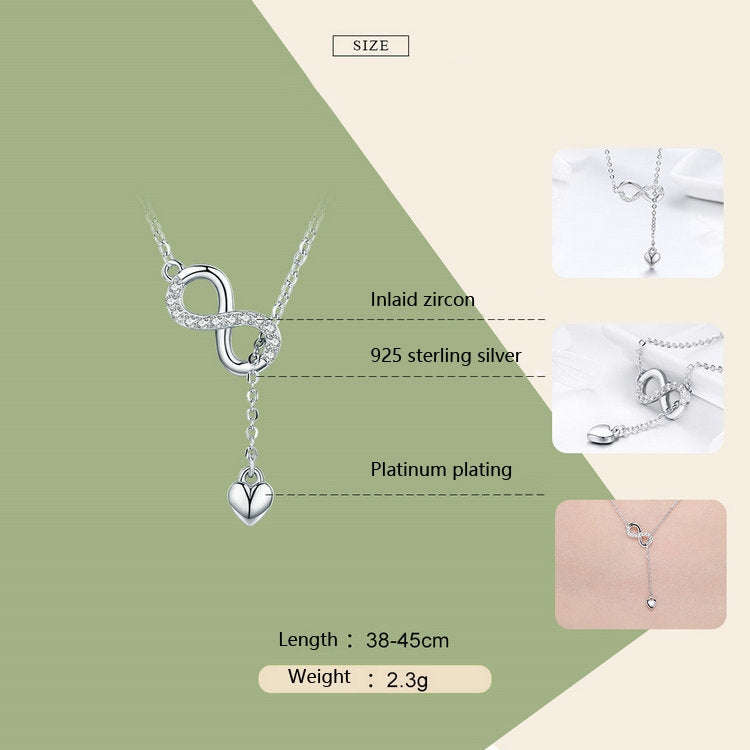 Charm S925 Sterling Silver Lady Necklace