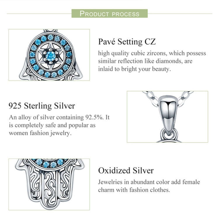 Fatima Guardian S925 Sterling Silver Necklace Female Zircon Necklace (Gold)
