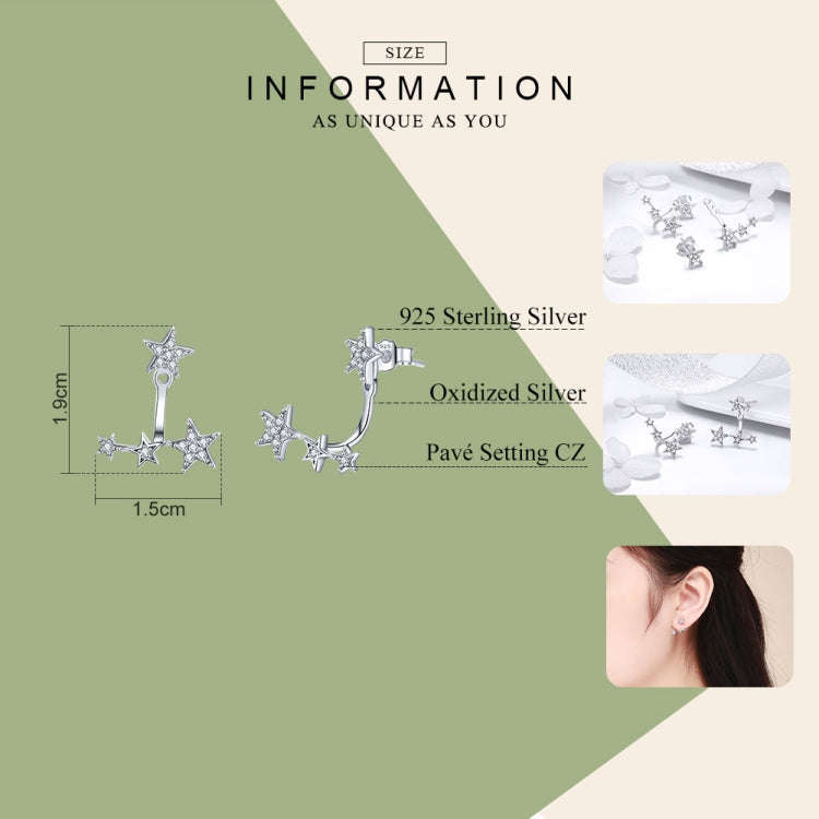 S925 Sterling Silver Star Earrings Simple Silver Earrings