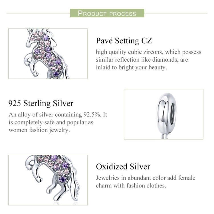 Unicorn DIY Beaded Ladies Bracelet Necklace Accessories S925 Sterling Silver Pendant Beads, Style...