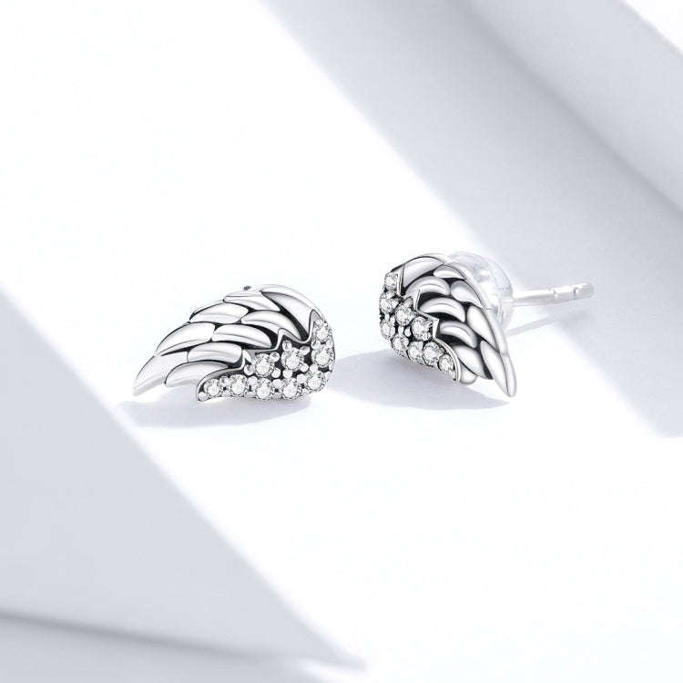 S925 Sterling Silver Wings Earrings Personality Earrings