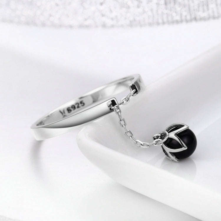 S925 Sterling Silver Open Pearl Ring