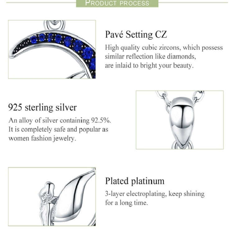 Dark Night Fairy S925 Sterling Silver Necklace With  and Zircon