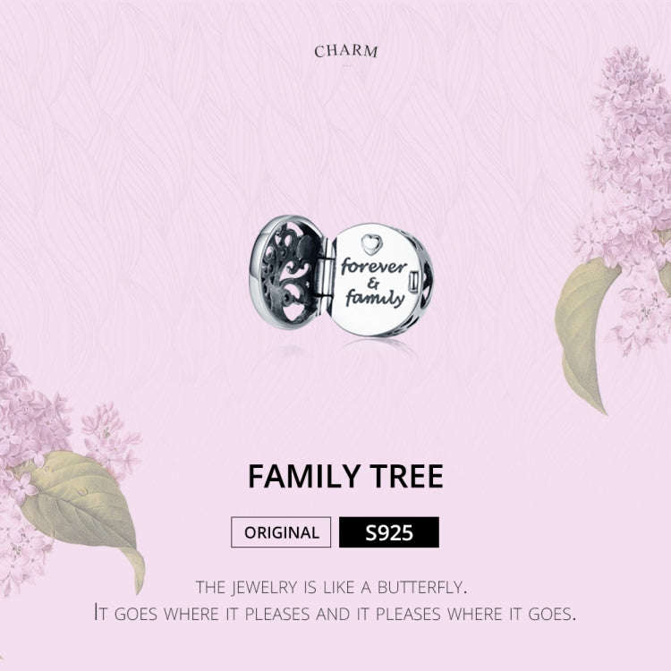 S925 Sterling Silver Openable Family Tree Of Life Beaded DIY Bracelet Accessories