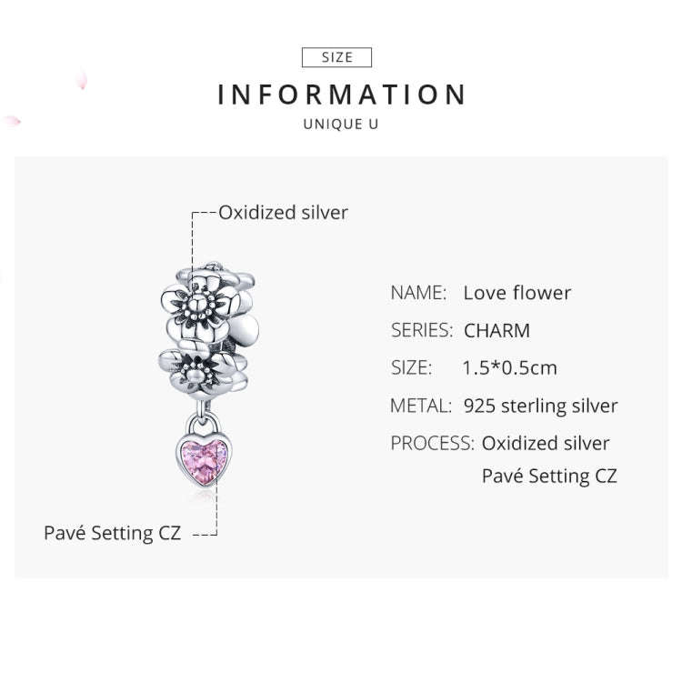 S925 Sterling Silver Flower Bead DIY Bracelet Accessories
