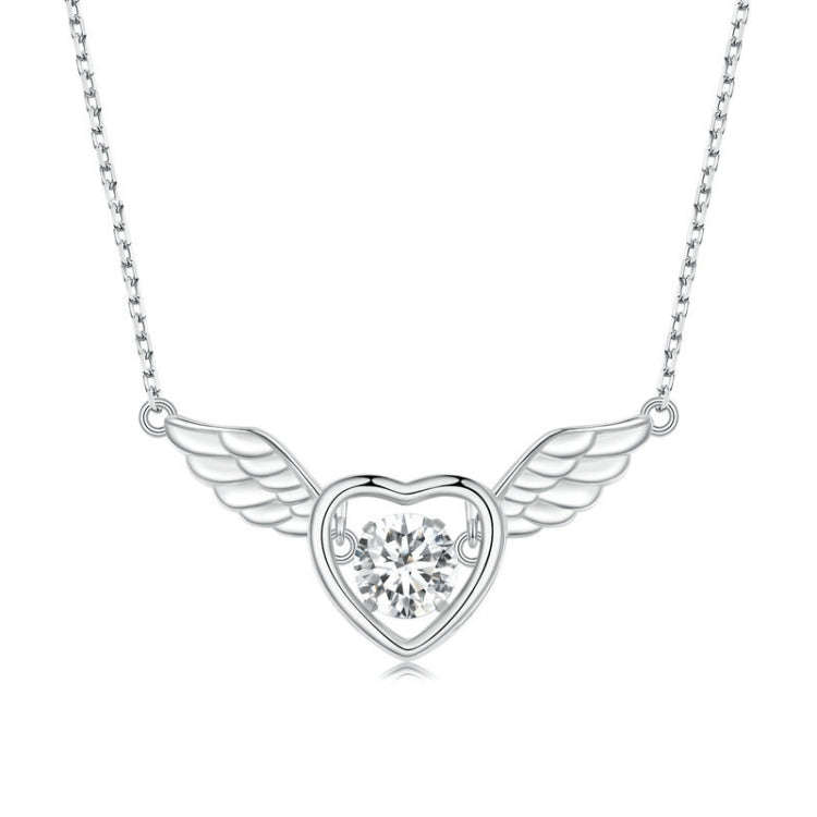 BSN287 Sterling Silver S925 Vibrant Wings  Zircon Necklace