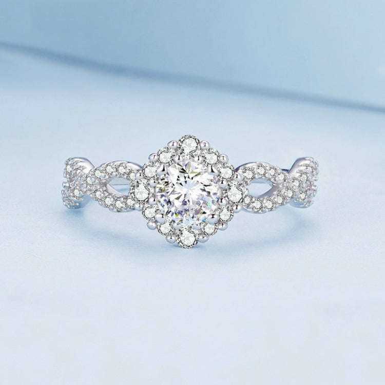 BSR352 Sterling Silver S925  Zirconia Infinity Symbol Ring(No.6)