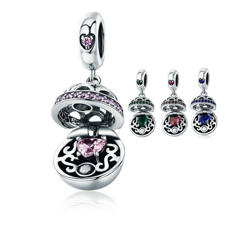 925 Silver Parts Zircon Sterling Silver Pendant(SCC689-A)