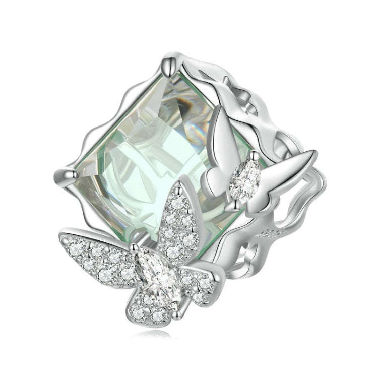 DIY Bracelet Beading Accessories Fresh Natural S925 Silver Pendant, Style: Butterfly BSC649