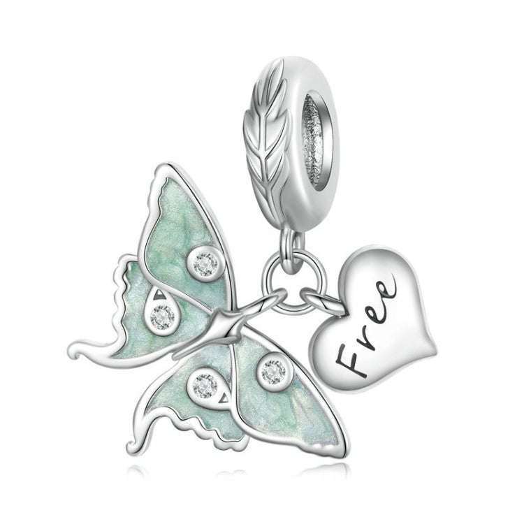 DIY Bracelet Beading Accessories Fresh Natural S925 Silver Pendant, Style: Butterfly BSC650