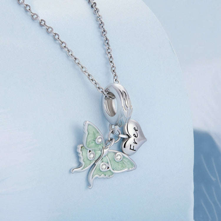 DIY Bracelet Beading Accessories Fresh Natural S925 Silver Pendant, Style: Butterfly BSC650