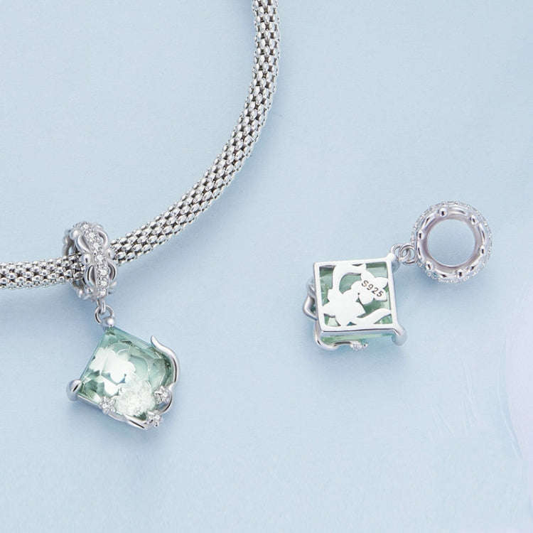 DIY Bracelet Beading Accessories Fresh Natural S925 Silver Pendant, Style: Flower BSC651