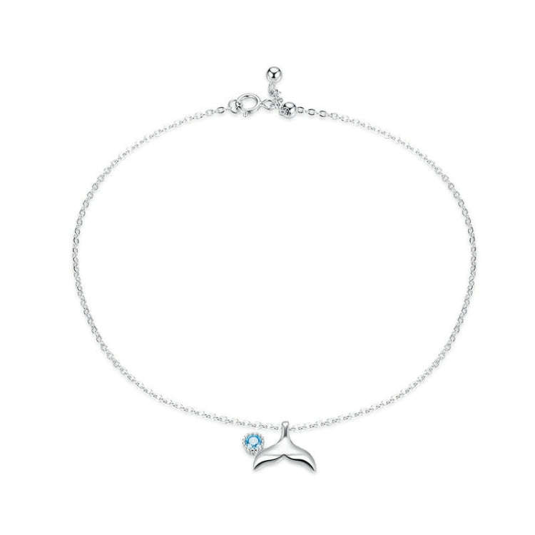 SCT004 Mermaid Tail Anklet Simple  Ladies 925 Silver Anklet