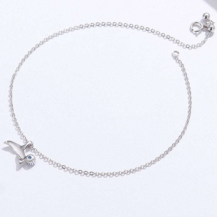 SCT004 Mermaid Tail Anklet Simple  Ladies 925 Silver Anklet