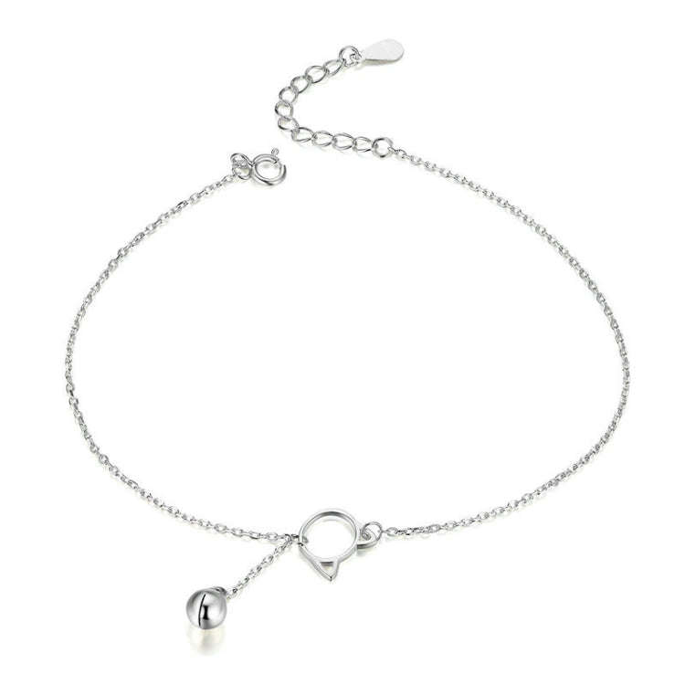 SCT003 Cat Bell 925 Silver Anklet  Simple Ladies Anklet