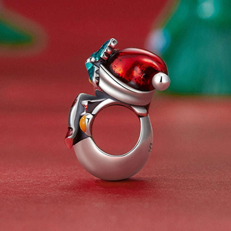 SCC2415 Christmas Snowman Bracelet Beads 925 Silver Beads Accessories