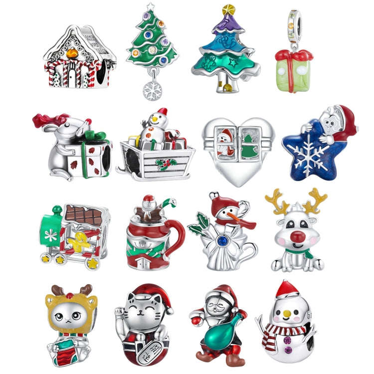 SCC2414 Christmas 925 Silver Bead DIY Bead Accessories