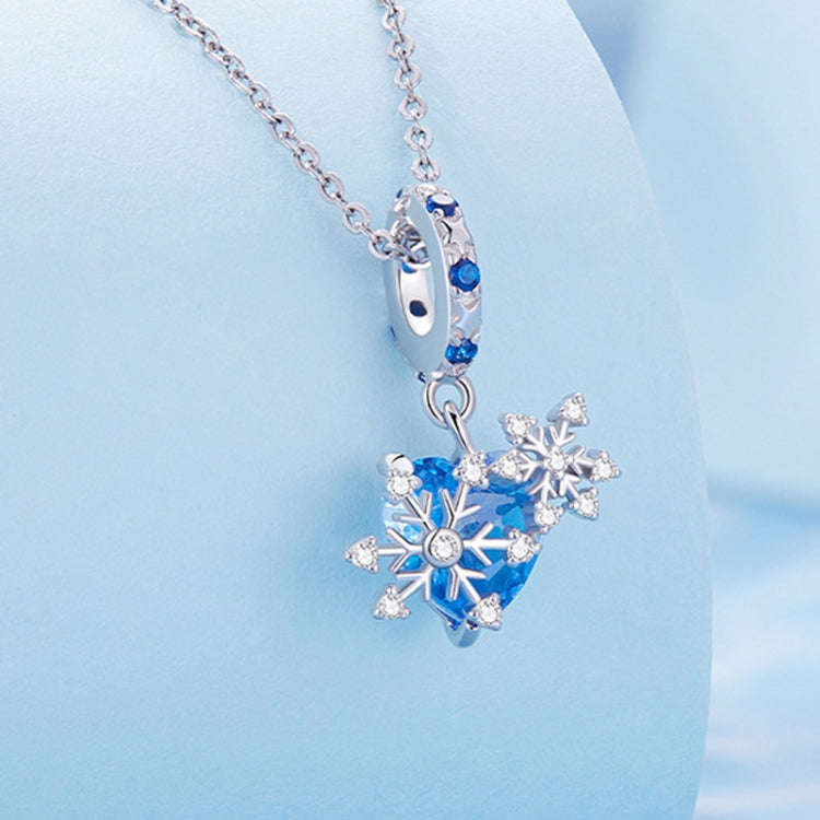 BSC721 Winter Snowflake DIY Bracelet Bead Christmas 925 Silver Bead Accessories