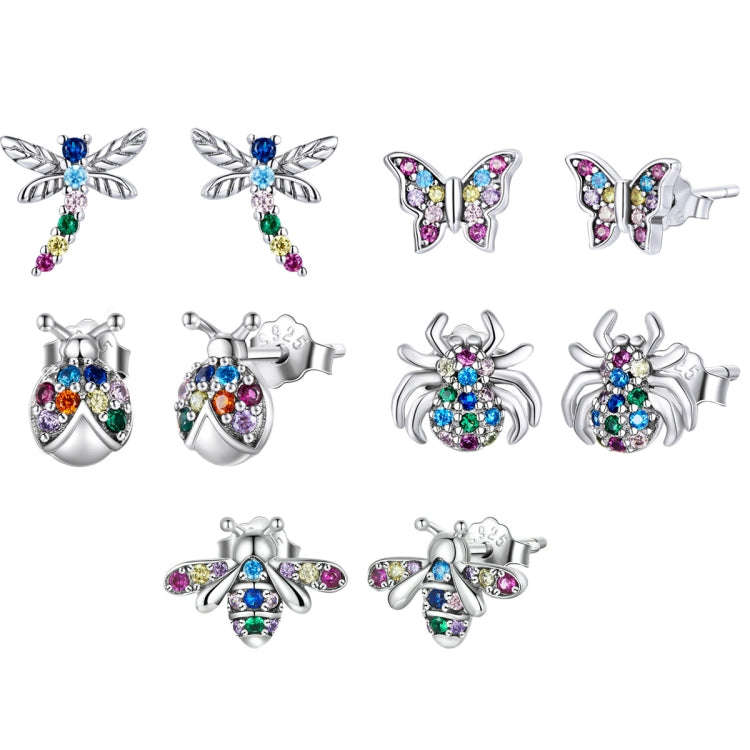Insect Series Earrings 925 Silver Earrings, Style: Beetle