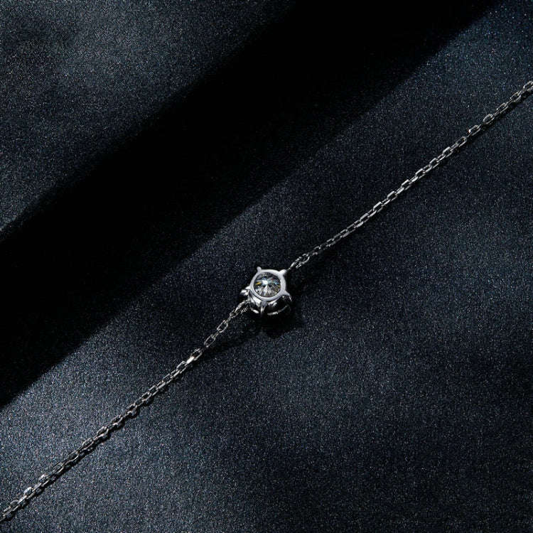 MSB001 S925 Sterling Silver Sparkle and Moissanite Bracelet