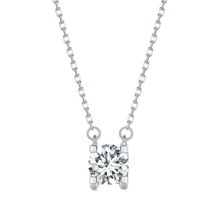 MSN005 Sterling Silver S925 Sparkling Moissanite Pendant  Necklace