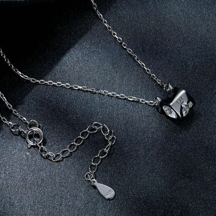 MSN005 Sterling Silver S925 Sparkling Moissanite Pendant  Necklace