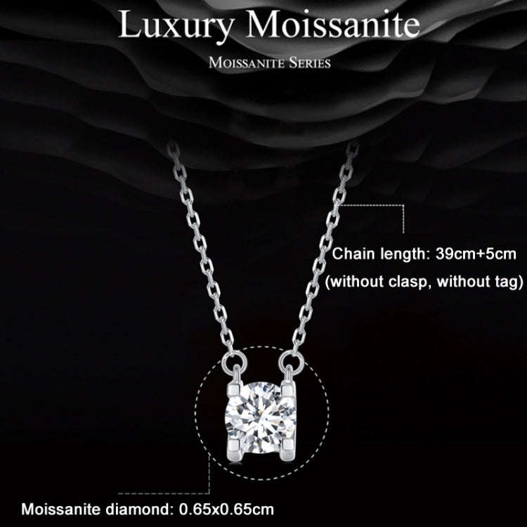 MSN005 Sterling Silver S925 Sparkling Moissanite Pendant  Necklace