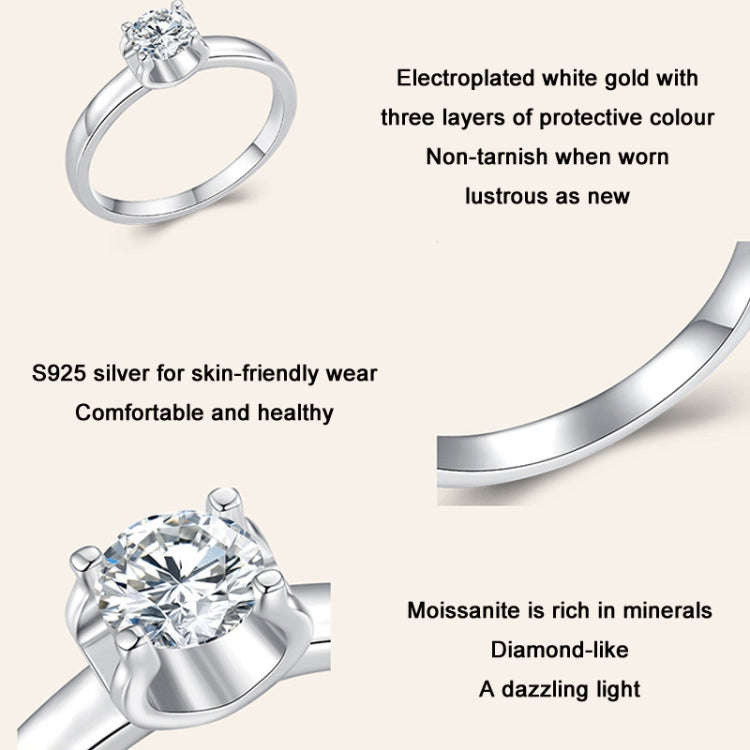 MSR007 Sterling Silver S925 Spirit Moissanite  Ring(No.6)