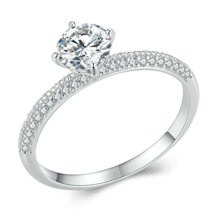 MSR008 Sterling Silver S925 Sparkling Moissanite Ring Zirconia  Jewellery(No.8)