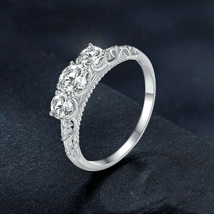 MSR009 Sterling Silver S925 Lace  Moissanite Ring(No.6)