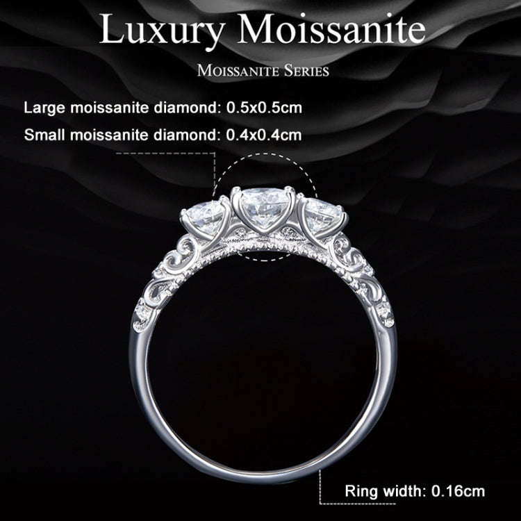 MSR009 Sterling Silver S925 Lace  Moissanite Ring(No.6)