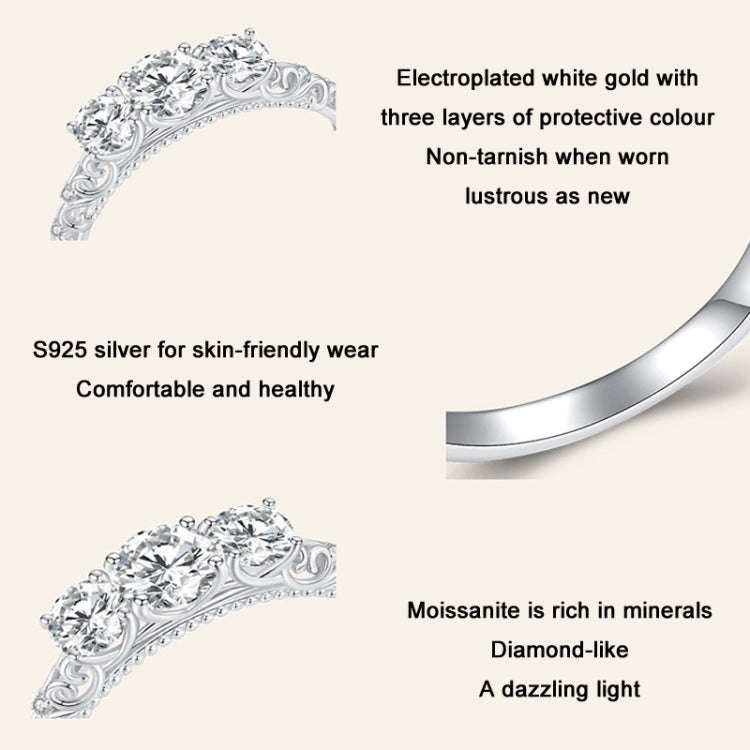 MSR009 Sterling Silver S925 Lace  Moissanite Ring(No.6)