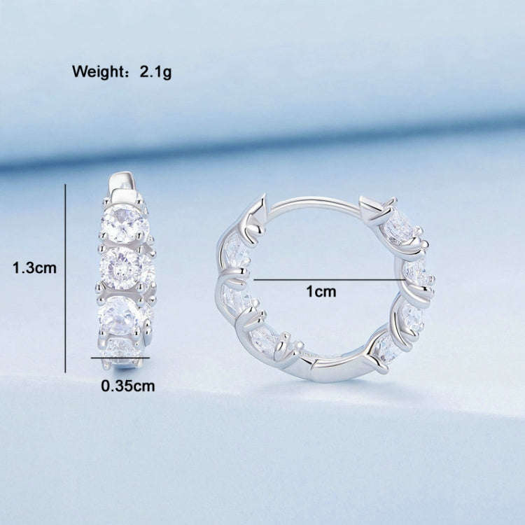 BSE734 Sterling Silver S925 Zirconia Budding Flower Earrings