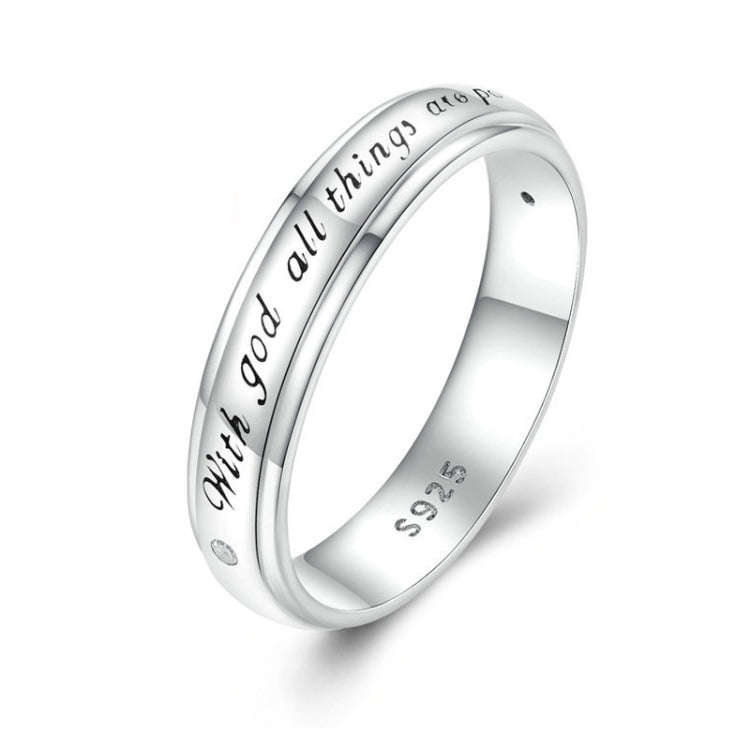 BSR337-A Sterling Silver S925 Geometric White Gold Vermeil Zirconia Curved Signet Ring(No.7)