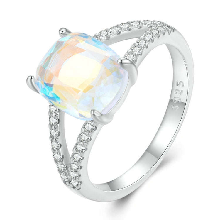 BSR354 Sterling Silver S925 Symphony Glass  Zircon Ring(No.6)