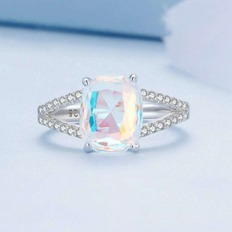 BSR354 Sterling Silver S925 Symphony Glass  Zircon Ring(No.6)