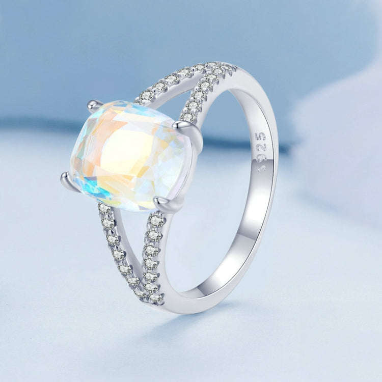 BSR354 Sterling Silver S925 Symphony Glass  Zircon Ring(No.6)