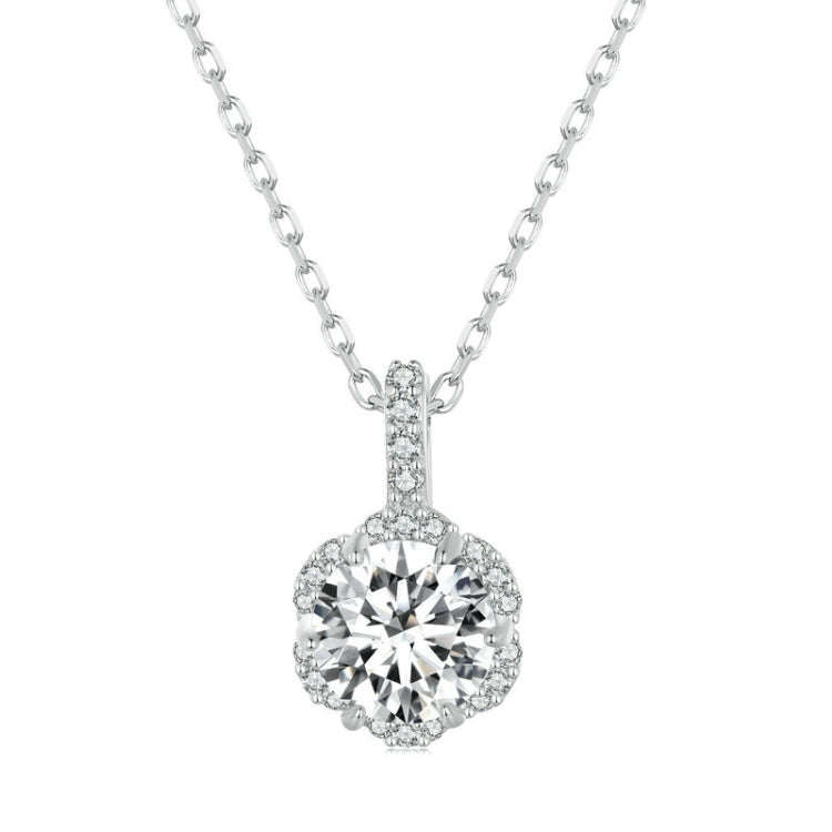 MSN007 Sterling Silver S925  Zircon Moissanite Necklace