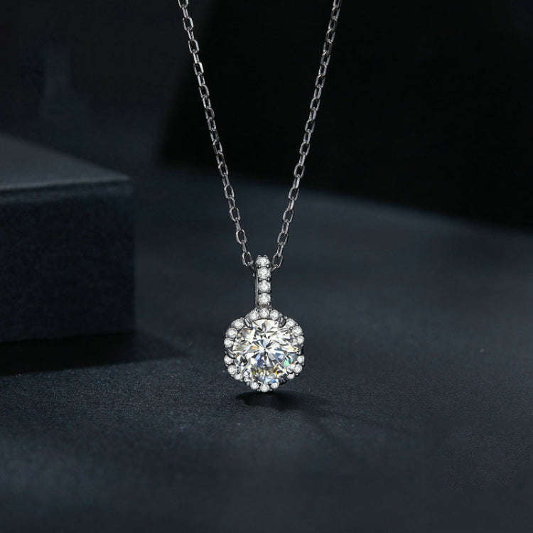 MSN007 Sterling Silver S925  Zircon Moissanite Necklace