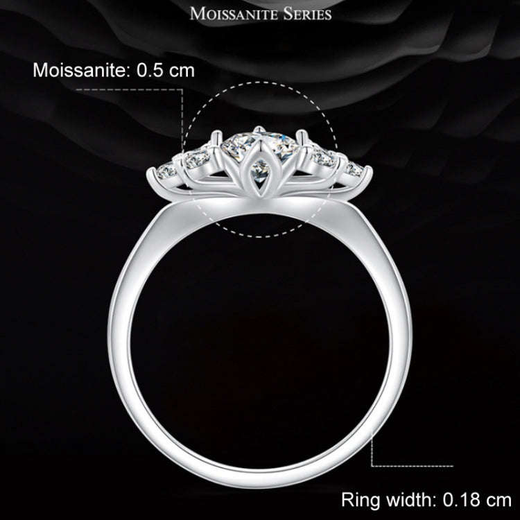 MSR016 Sterling Silver S925 Sparkling  Moissanite Heart Ring(No.6)