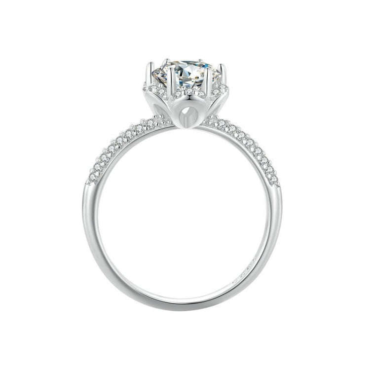 MSR017 Sterling Silver S925  Moissanite Ring(No.6)