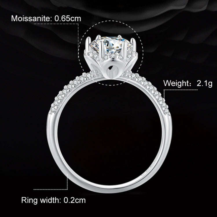 MSR017 Sterling Silver S925  Moissanite Ring(No.6)