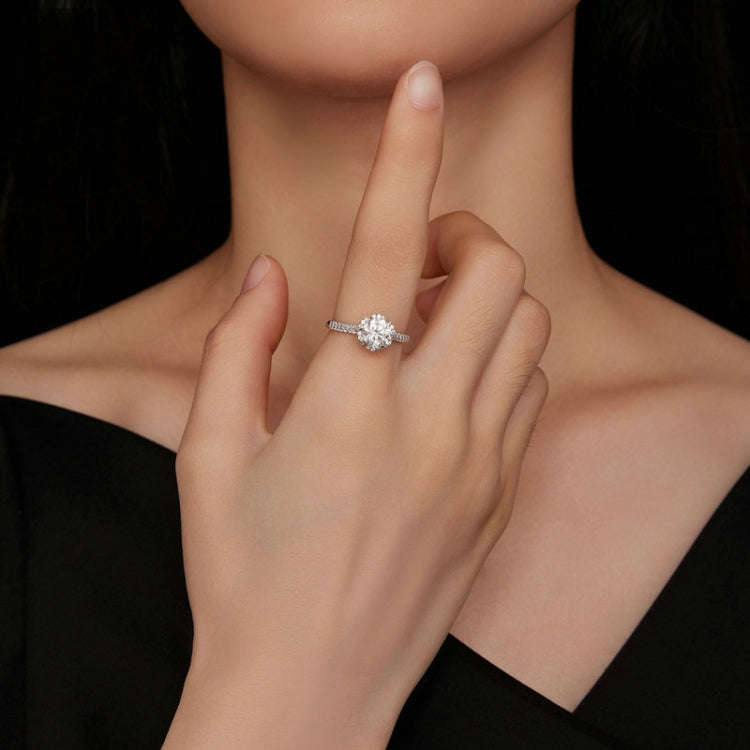 MSR017 Sterling Silver S925  Moissanite Ring(No.8)